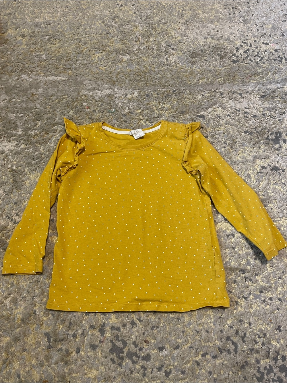 3T yellow ruffle top